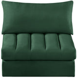 Jacob Velvet / Engineered Wood / Foam Contemporary Green Velvet Armless - 37" W x 34" D x 32" H