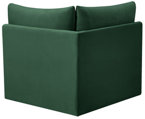 Jacob Velvet / Engineered Wood / Foam Contemporary Green Velvet Corner - 33" W x 34" D x 32" H