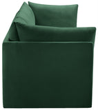 Jacob Velvet / Engineered Wood / Foam Contemporary Green Velvet Modular Sofa - 140" W x 34" D x 32" H