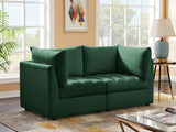 Jacob Velvet / Engineered Wood / Foam Contemporary Green Velvet Modular Sofa - 66" W x 34" D x 32" H