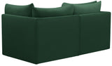 Jacob Velvet / Engineered Wood / Foam Contemporary Green Velvet Modular Sofa - 66" W x 34" D x 32" H