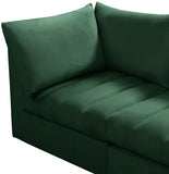 Jacob Velvet / Engineered Wood / Foam Contemporary Green Velvet Modular Sofa - 66" W x 34" D x 32" H