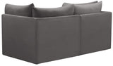 Jacob Velvet / Engineered Wood / Foam Contemporary Grey Velvet Modular Sofa - 66" W x 34" D x 32" H