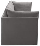 Jacob Velvet / Engineered Wood / Foam Contemporary Grey Velvet Modular Sofa - 66" W x 34" D x 32" H