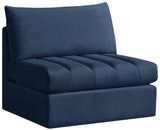 Jacob Velvet / Engineered Wood / Foam Contemporary Navy Velvet Armless - 37" W x 34" D x 32" H