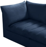 Jacob Velvet / Engineered Wood / Foam Contemporary Navy Velvet Modular Sofa - 103" W x 34" D x 32" H