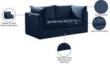 Jacob Velvet / Engineered Wood / Foam Contemporary Navy Velvet Modular Sofa - 66" W x 34" D x 32" H