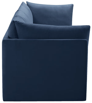 Jacob Velvet / Engineered Wood / Foam Contemporary Navy Velvet Modular Sofa - 66" W x 34" D x 32" H