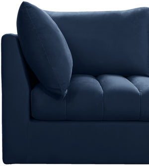 Jacob Velvet / Engineered Wood / Foam Contemporary Navy Velvet Modular Sofa - 66" W x 34" D x 32" H