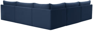 Jacob Velvet / Engineered Wood / Foam Contemporary Navy Velvet Modular Sectional - 107" W x 108" D x 32" H