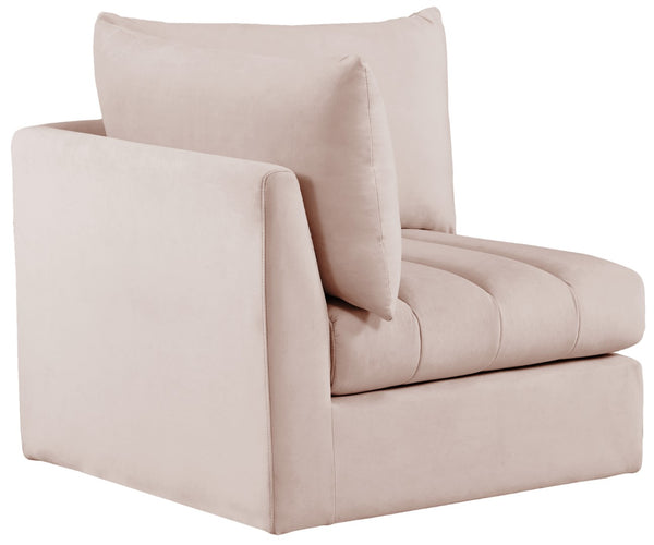 Jacob Velvet / Engineered Wood / Foam Contemporary Pink Velvet Corner - 33" W x 34" D x 32" H