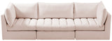 Jacob Velvet / Engineered Wood / Foam Contemporary Pink Velvet Modular Sofa - 103" W x 34" D x 32" H