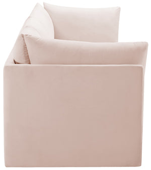 Jacob Velvet / Engineered Wood / Foam Contemporary Pink Velvet Modular Sofa - 103" W x 34" D x 32" H