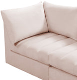 Jacob Velvet / Engineered Wood / Foam Contemporary Pink Velvet Modular Sofa - 103" W x 34" D x 32" H