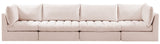 Jacob Velvet / Engineered Wood / Foam Contemporary Pink Velvet Modular Sofa - 140" W x 34" D x 32" H