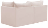 Jacob Velvet / Engineered Wood / Foam Contemporary Pink Velvet Modular Sofa - 66" W x 34" D x 32" H