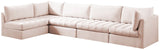 Jacob Velvet / Engineered Wood / Foam Contemporary Pink Velvet Modular Sectional - 140" W x 71" D x 32" H