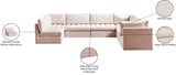 Jacob Velvet / Engineered Wood / Foam Contemporary Pink Velvet Modular Sectional - 140" W x 104" D x 32" H