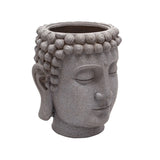 Sagebrook Home Global Gray Buddha Head Planter 13029-03 Gray Polyresin