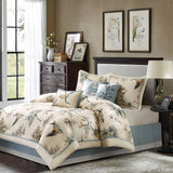 Quincy Cottage/Country 100% Cotton Twill Printed 7Pcs Comforter Set