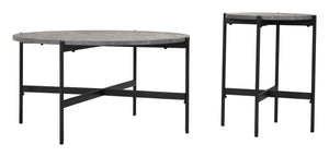Zuo Modern Malo MDF, Steel Modern Commercial Grade Coffee Table Gray, Black MDF, Steel