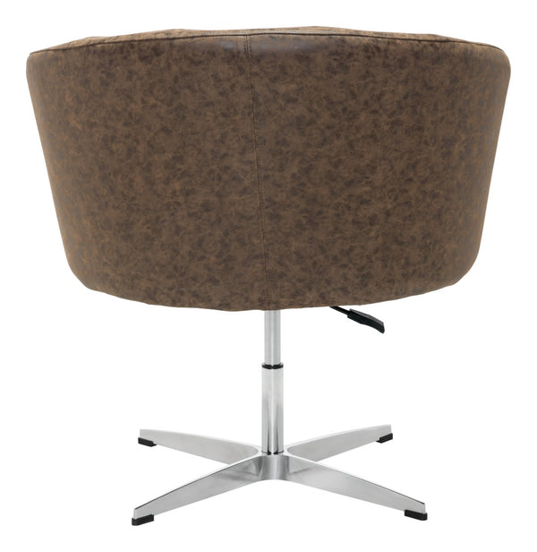 Zuo Modern Wilshire 100% Polyurethane, Plywood, Steel Modern Commercial Grade Occasional Chair Vintage Coffee 100% Polyurethane, Plywood, Steel