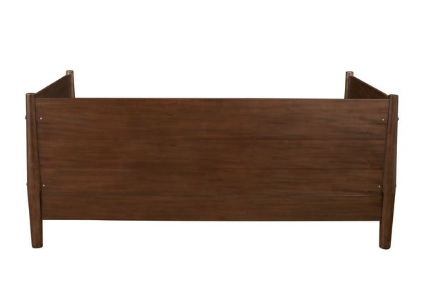 Alpine Furniture Flynn Mid Century Modern Twin Size Day Bed, Walnut 966WAL-09T Walnut Mahogany Solids & Okoume Veneer 44 x 82 x 35
