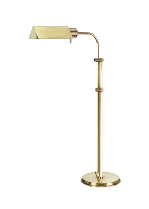 Seymour Adjustable Brass Floor Lamp - Antique Patina Finish, Perfect for Reading & Home Decor