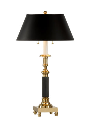 Felix Lamp - Elegant Faceted Brass Table Lamp in Antique Black Finish for Modern Home Décor