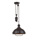 Farmhouse 14'' Wide 1-Light Pendant - Oiled Bronze