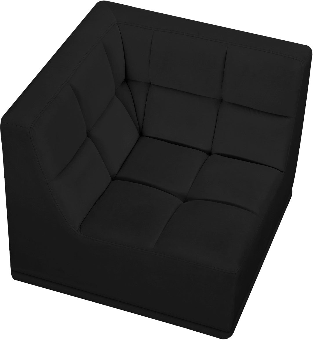 Meridian Furniture Tuft Velvet Corner Chair - Thumbnail 3