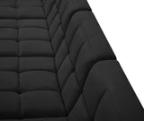 Relax Velvet / Engineered Wood / Foam Contemporary Black Velvet Modular Sofa - 128" W x 34" D x 31" H