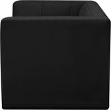 Relax Velvet / Engineered Wood / Foam Contemporary Black Velvet Modular Sofa - 68" W x 34" D x 31" H
