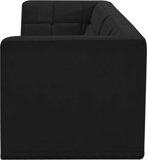 Relax Velvet / Engineered Wood / Foam Contemporary Black Velvet Modular Sofa - 68" W x 34" D x 31" H