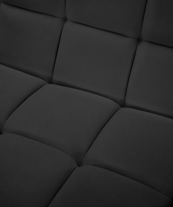 Relax Velvet / Engineered Wood / Foam Contemporary Black Velvet Modular Sofa - 68" W x 34" D x 31" H