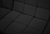 Relax Velvet / Engineered Wood / Foam Contemporary Black Velvet Modular Sectional - 98" W x 64" D x 31" H