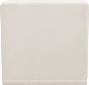 Relax Velvet / Engineered Wood / Foam Contemporary Cream Velvet Armless Chair - 30" W x 34" D x 31" H