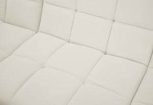 Relax Velvet / Engineered Wood / Foam Contemporary Cream Velvet Modular Sofa - 128" W x 34" D x 31" H