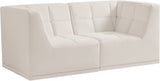 Relax Velvet / Engineered Wood / Foam Contemporary Cream Velvet Modular Sofa - 68" W x 34" D x 31" H
