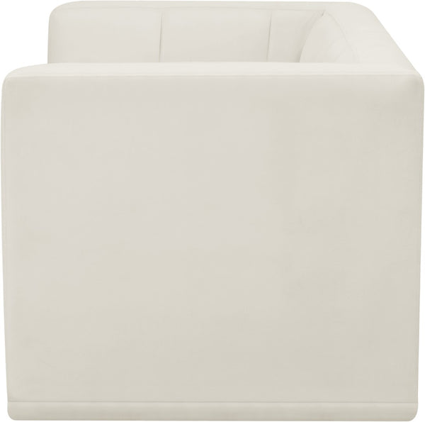 Relax Velvet / Engineered Wood / Foam Contemporary Cream Velvet Modular Sofa - 68" W x 34" D x 31" H