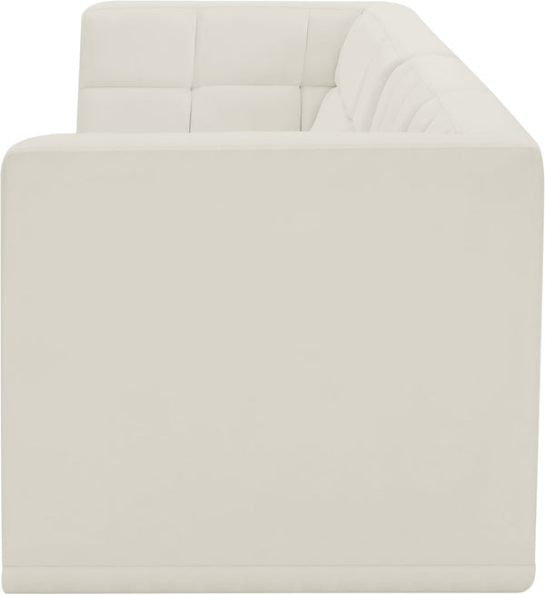 Relax Velvet / Engineered Wood / Foam Contemporary Cream Velvet Modular Sofa - 68" W x 34" D x 31" H