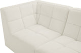 Relax Velvet / Engineered Wood / Foam Contemporary Cream Velvet Modular Sofa - 68" W x 34" D x 31" H