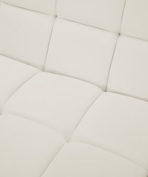 Relax Velvet / Engineered Wood / Foam Contemporary Cream Velvet Modular Sofa - 68" W x 34" D x 31" H
