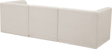 Relax Velvet / Engineered Wood / Foam Contemporary Cream Velvet Modular Sofa - 98" W x 34" D x  31" H
