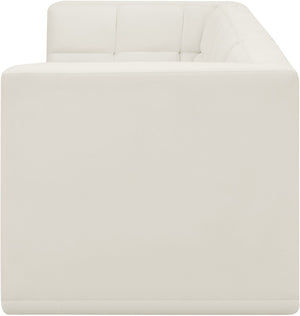 Relax Velvet / Engineered Wood / Foam Contemporary Cream Velvet Modular Sofa - 98" W x 34" D x  31" H