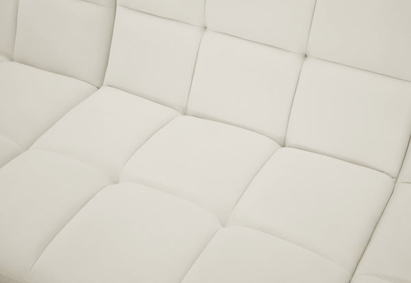 Relax Velvet / Engineered Wood / Foam Contemporary Cream Velvet Modular Sectional - 98" W x 98" D x 31" H
