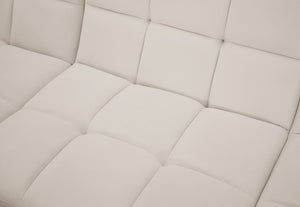 Relax Velvet / Engineered Wood / Foam Contemporary Cream Velvet Modular Sectional - 128" W x 98" D x 31" H
