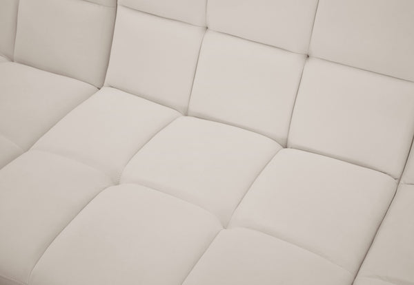 Relax Velvet / Engineered Wood / Foam Contemporary Cream Velvet Modular Sectional - 128" W x 98" D x 31" H