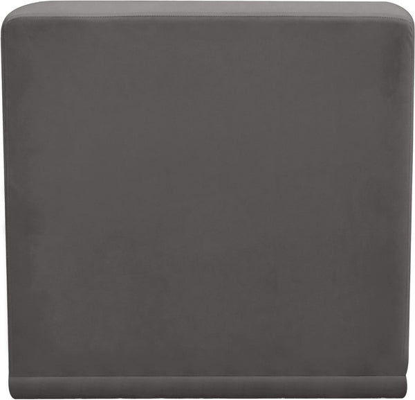 Relax Velvet / Engineered Wood / Foam Contemporary Grey Velvet Armless Chair - 30" W x 34" D x 31" H