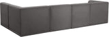 Relax Velvet / Engineered Wood / Foam Contemporary Grey Velvet Modular Sectional - 128" W x 64" D x 31" H